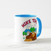 Wanderzeit Kinderzeichnung mit Bergen Tasse (VorderseiteRechts)