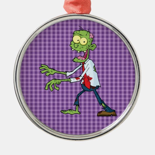Wanderzombie Ornament Aus Metall (Vorne)