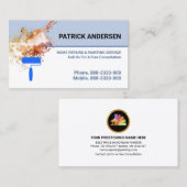 Wandfarbe Spritzer Peeling Farbe Visitenkarte (Vorne/Hinten)