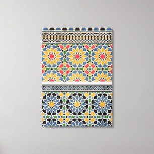 Wandfliesen aus dem Mihrab der Moschee von Tschech Leinwanddruck