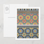 Wandfliesen aus dem Mihrab der Moschee von Tschech Postkarte (Vorne/Hinten)