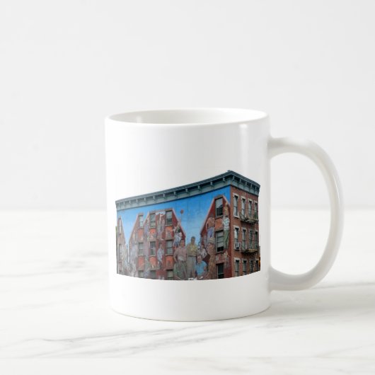 Wandgemälde auf Gebäude auf spanisch Harlem Kaffeetasse (Rechts)