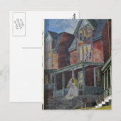 Wandgemälde: Braut, die ihr "Haus" betritt. Postkarte (Vorne/Hinten)