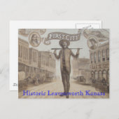 Wandgemälde, historische Leavenworth Kansas Postkarte (Vorne/Hinten)