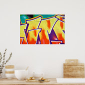 Wandgraffiti-Detail-Poster Poster (Küche)