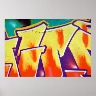 Wandgraffiti-Detail-Poster Poster