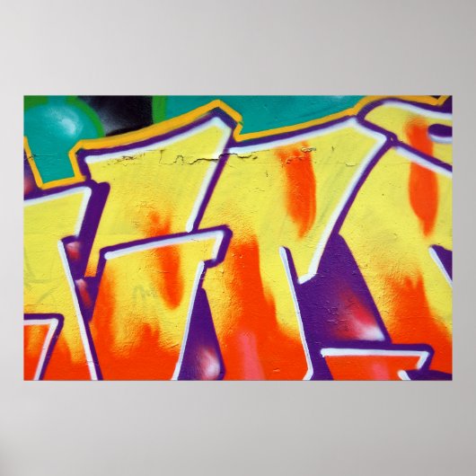 Wandgraffiti-Detail-Poster Poster (Vorne)