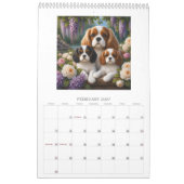 Wandkalender 2027 für Hunde im Frühlingsgarten (Feb 2027)