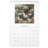 Wandkalender 2027 für Hunde im Frühlingsgarten (Jan 2027)