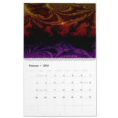 Wandkalender-böse fantastische abstrakte Kunst Kalender (Feb 2026)