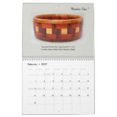 Wandkalender - dekoratives Woodturning (Feb 2027)