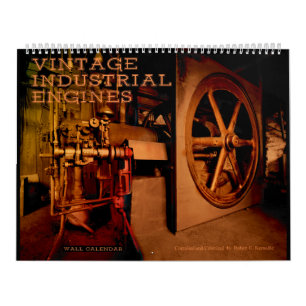 Wandkalender-Vintage industrielle Motoren Kalender