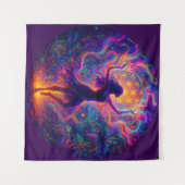 Wandkleed Spiritueel – Dans van Energie en Licht Wandteppich (Vorderseite (Horizontal))