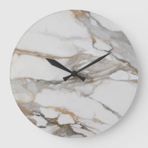 Wandklemme aus weißem Marmor Große Wanduhr