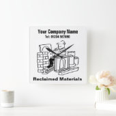 Wandklemme für die Werkstoffbranche Quadratische Wanduhr (Zuhause)