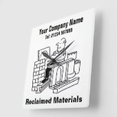 Wandklemme für die Werkstoffbranche Quadratische Wanduhr (Winkel)