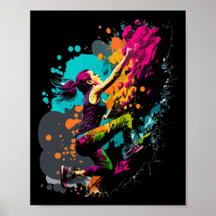 Wandkletter Bouldering Indoor Kletterer Climbergoo Poster