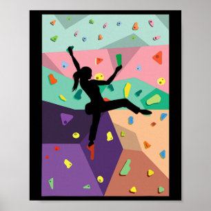 Wandklettern Indoor-Klettern Sport Alpinist Gesche Poster
