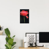 Wandkunst. Blume in der Schwärze Poster (Heimbüro)