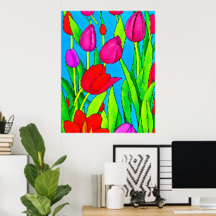 Wandkunst Blumen Poster