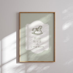 Wandkunst 'Dank dem Himmel für kleine Jungen' Poster