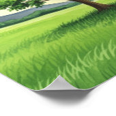Wandkunst. Der einsame Baum Poster (Ecke)