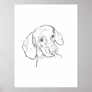 Wandkunst Druck, Dachshund, Wiener Hund Poster