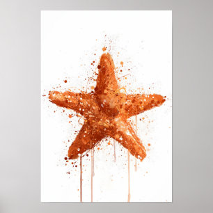 Wandkunst-Druck 'Seestern' Meereskreatur Poster