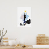 Wandkunst - Einsames Mädchen auf dem Hügel Poster (Küche)