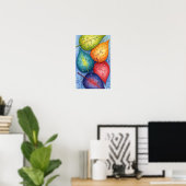 Wandkunst. Farbige Blätter Poster (Heimbüro)