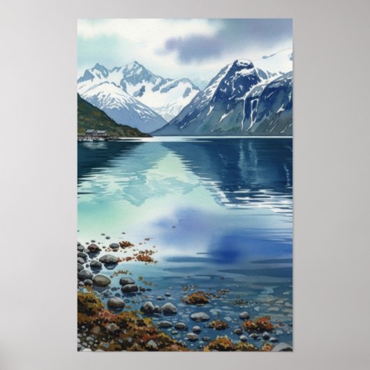 Wandkunst, hinter dem Eisberg Poster (Vorne)