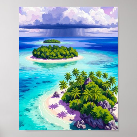 Wandkunst. Kleine Inseln Poster (Vorne)