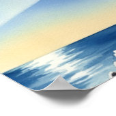Wandkunst. Leuchtturm-Insel Poster (Ecke)