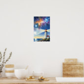 Wandkunst. Leuchtturm-Insel Poster (Küche)