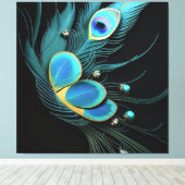 Wandkunst/majestätischer Pfau/Stretched Canvas Pri Leinwanddruck (Insitu (Holzboden))