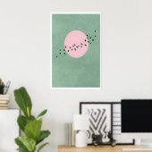 Wandkunst mit fliegenden Vögeln - Minimale Silhoue Poster (Heimbüro)