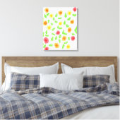 Wandkunst mit Reds und Orange Leinwanddruck (Insitu (Schlafzimmer))