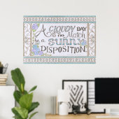 Wandkunst mit sonniger Laune Poster (Heimbüro)
