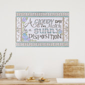 Wandkunst mit sonniger Laune Poster (Küche)