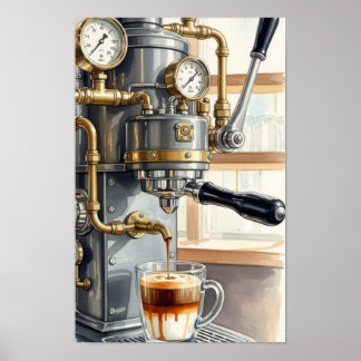 Wandkunst. Morgenstimmung Kaffee Poster