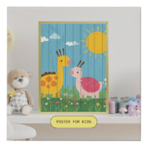 Wandkunst Poster – Farbige Kinderzimmergestaltung