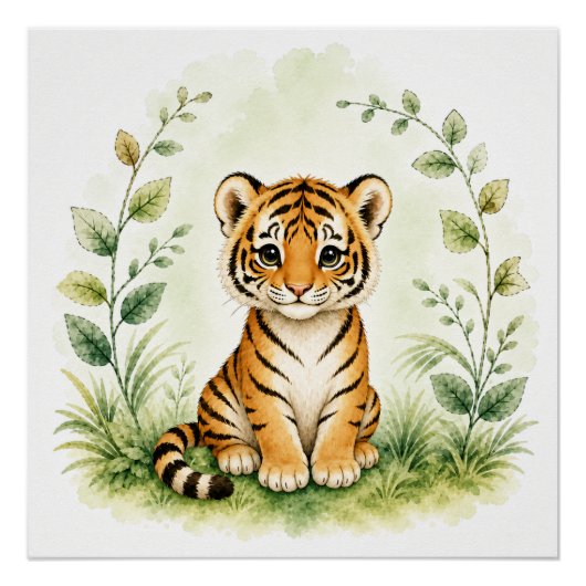 Wandkunst Tiger Naturposter Poster (Vorderseite)