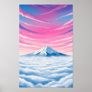 Wandkunst. Über den Wolken Poster