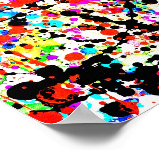 Wandkunstdruck der originalen abstrakten Malerei. Poster (Ecke)