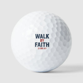 Wandle im Glauben 2 Kor 5,7  Golfball