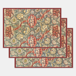 Wandle von William Morris, Vintag Textile Fine Art Geschenkpapier Set