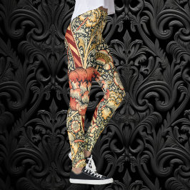 Wandle von William Morris, Vintag Textile Fine Art Leggings
