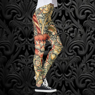 Wandle von William Morris, Vintag Textile Fine Art Leggings