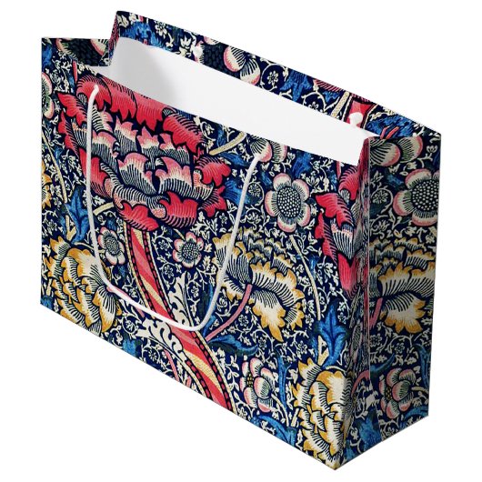 Wandle, William Morris große Geschenktasche Geschenktüte (Vorderseite Schrägansicht)