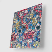Wandle, William Morris Quadratische Wanduhr (Winkel)